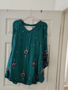 Free People Teal Green Top
